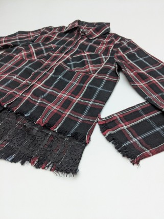 Burgundy plaid shirt for girls Burgundy plaid shirt for girls