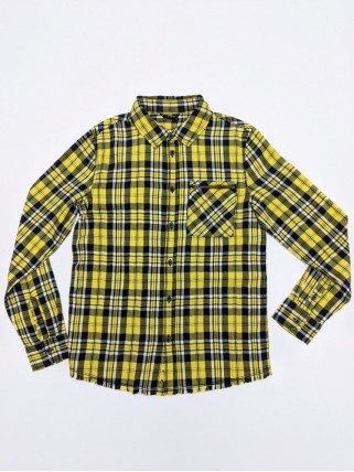 Yellow checkered shirt for boys