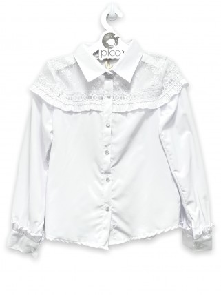 White shirt with lace for girls White shirt with lace for girls