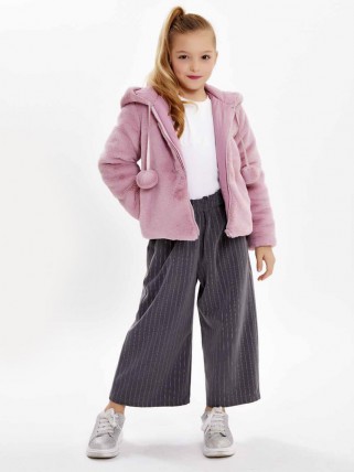 Fur jacket with Hood for girls Fur jacket with Hood for girls