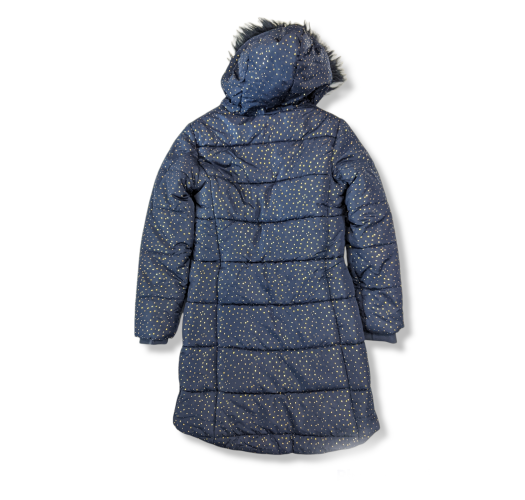 Blue jacket with a hood for girls