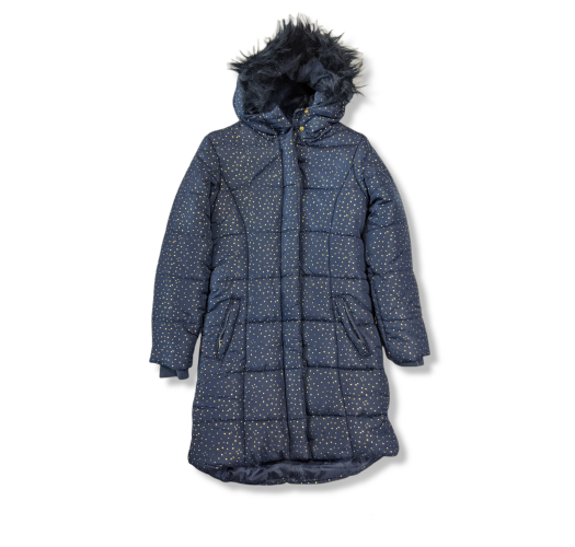 Blue jacket with a hood for girls