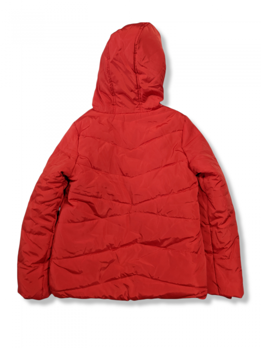 Scurta rosie cu gluga pentru fete Scurta rosie cu gluga pentru fete