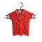 Red floral polo shirt for girls