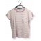 Pink/white striped t-shirt for girls