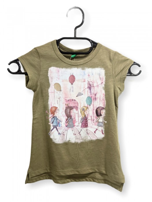 Tricou khaki pentru fete Tricou khaki pentru fete