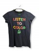 Tricou "listen to color" pentru fete