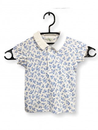 Tricou polo floral pentru fete Tricou polo floral pentru fete