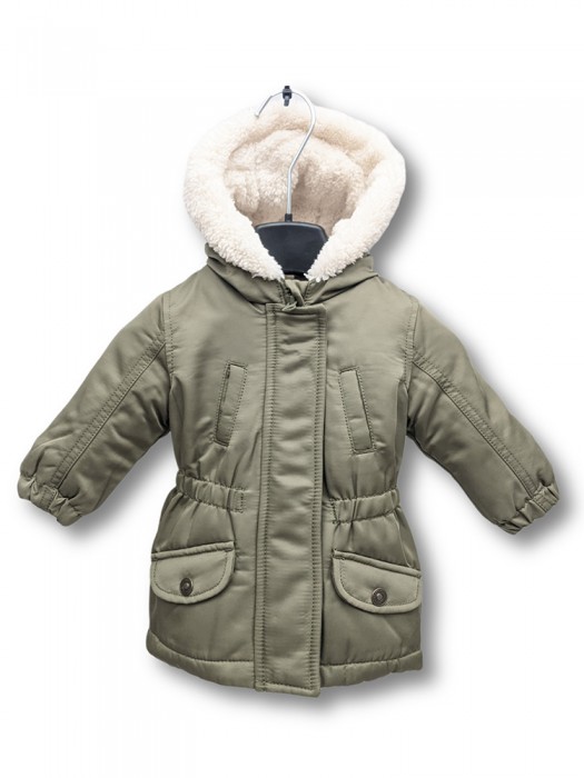 Parka khaki de iarnă pentru fete Parka khaki de iarnă pentru fete