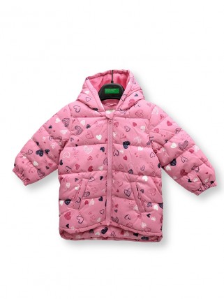 Winter jacket with hearts for girls Winter jacket with hearts for girls
