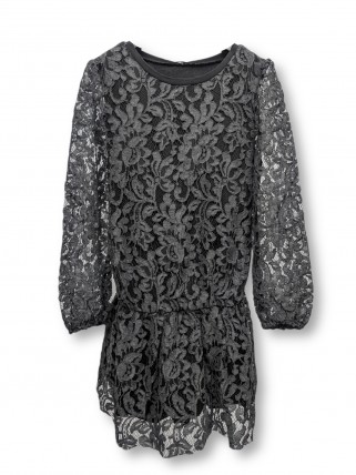 Rochie neagra cu dantela pentru fete Rochie neagra cu dantela pentru fete