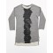 Rochie gri cu dantela pentru fete